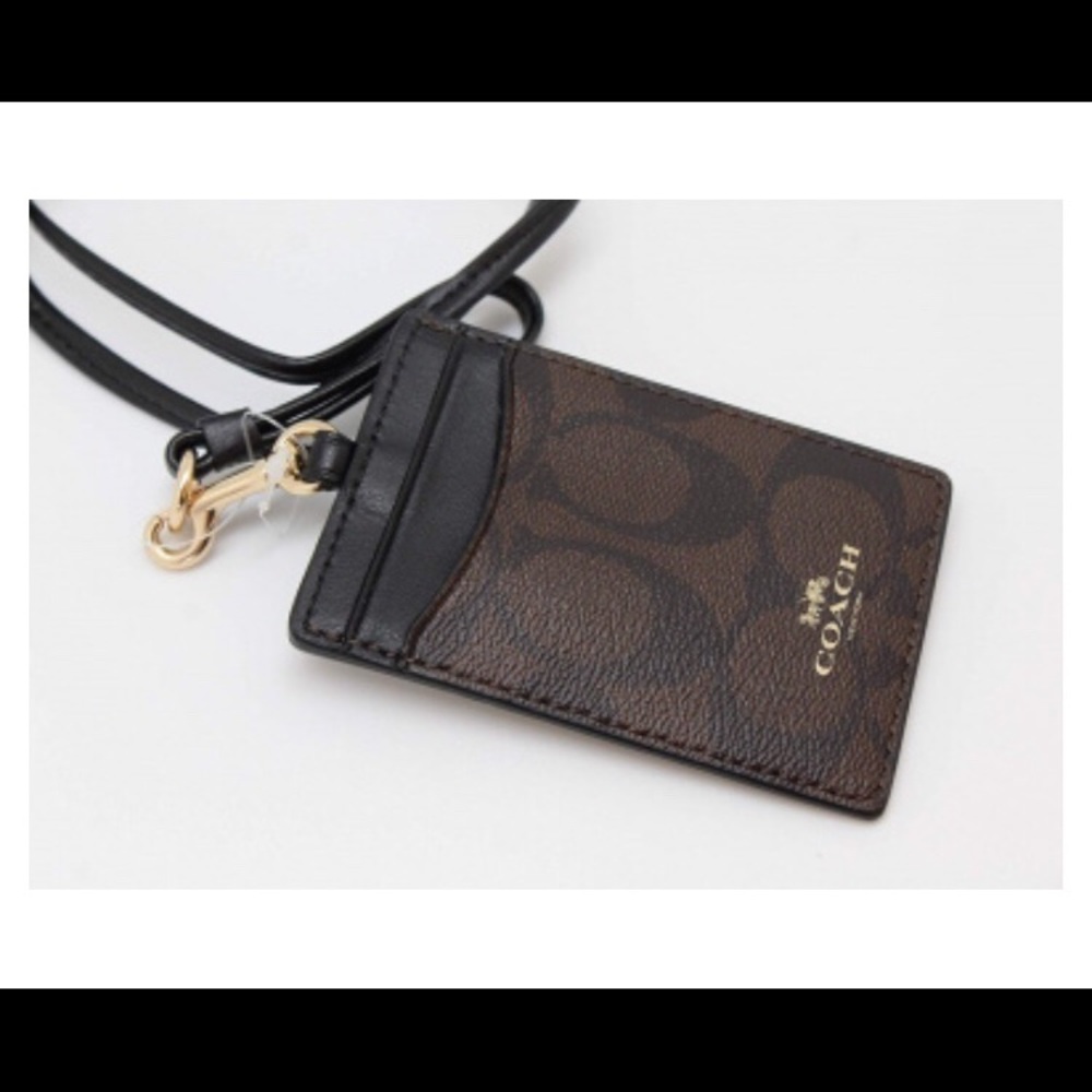 NWT Coach ID holder with lanyard